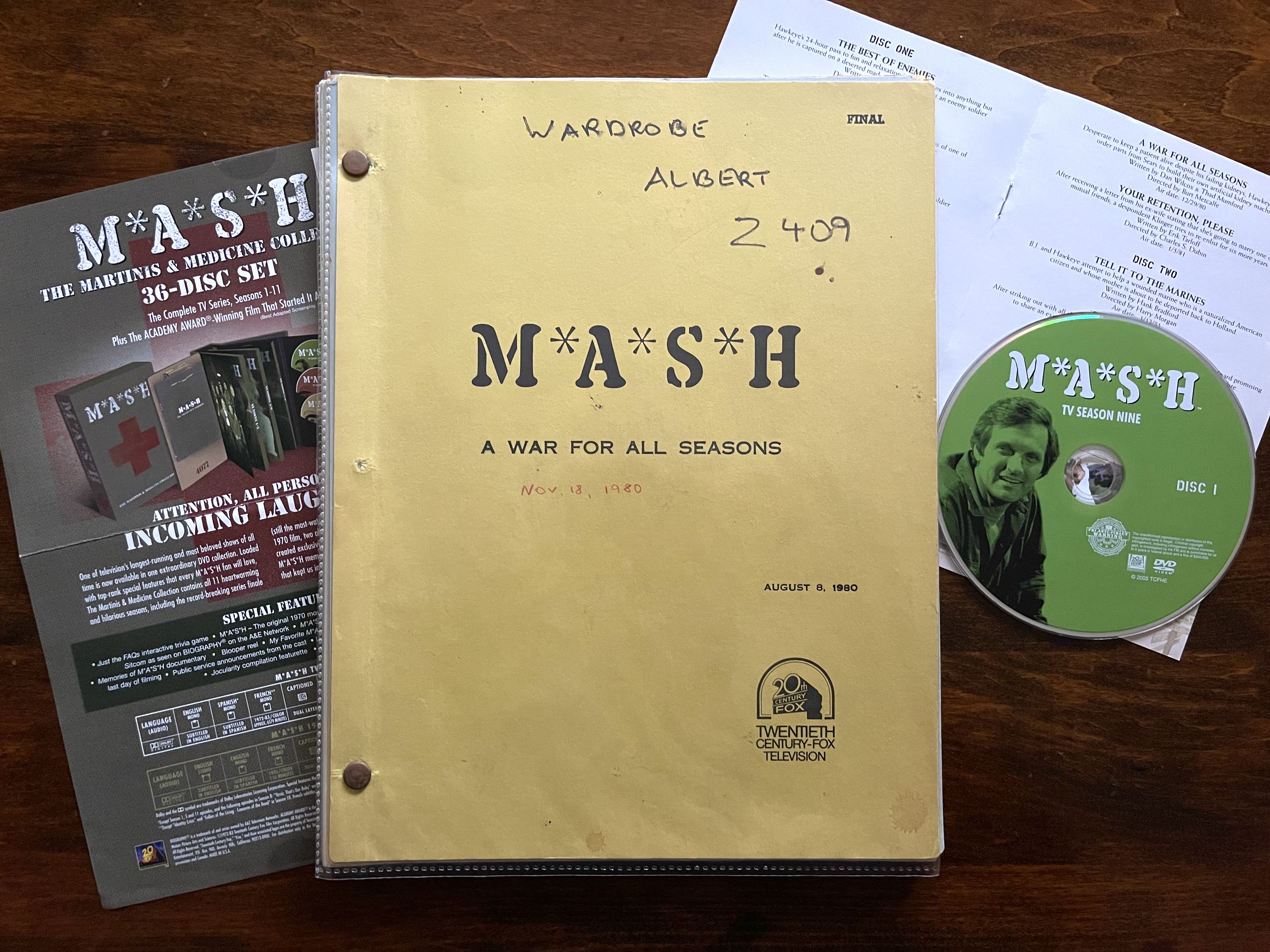 Script Mash Script Spotlight 1: “A War for all Seasons” – The M*A*S*H Historian