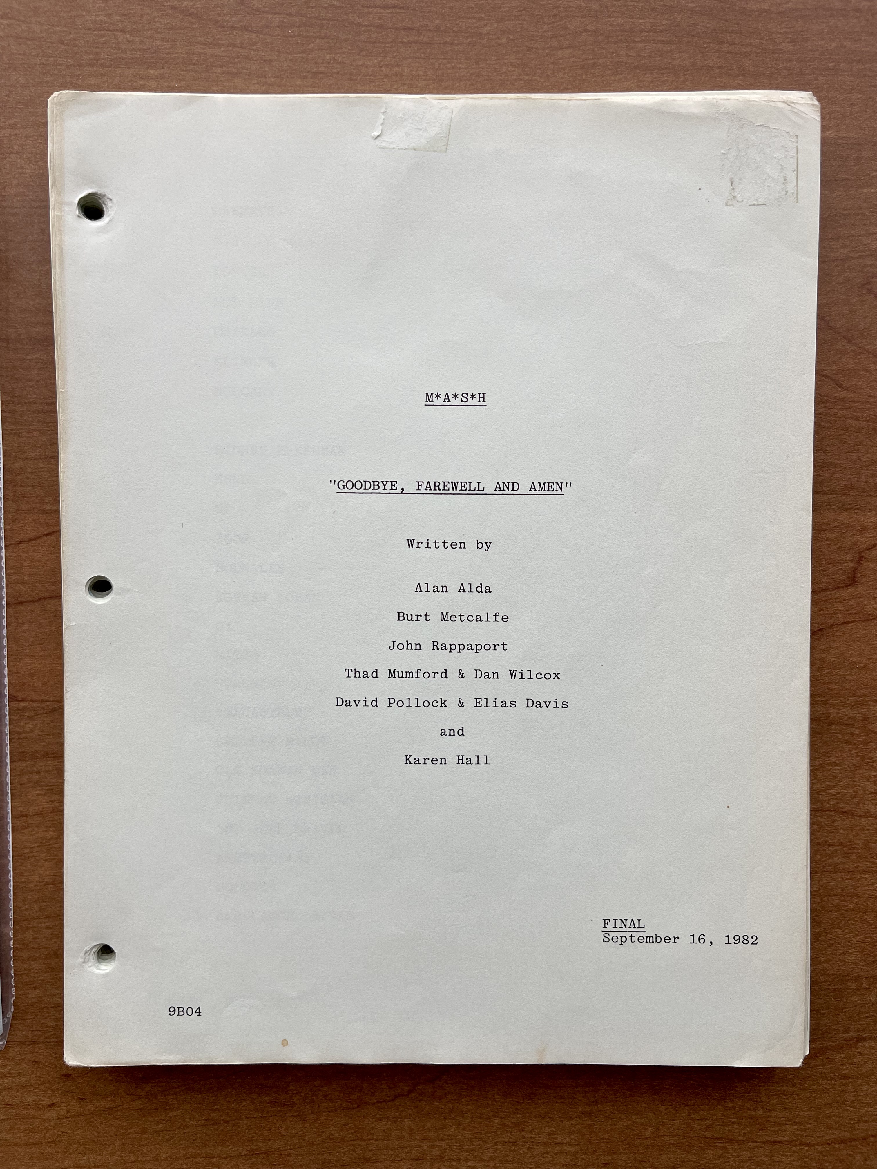 Script Spotlight 5: “Goodbye, Farewell and Amen” – The M*A*S*H Historian