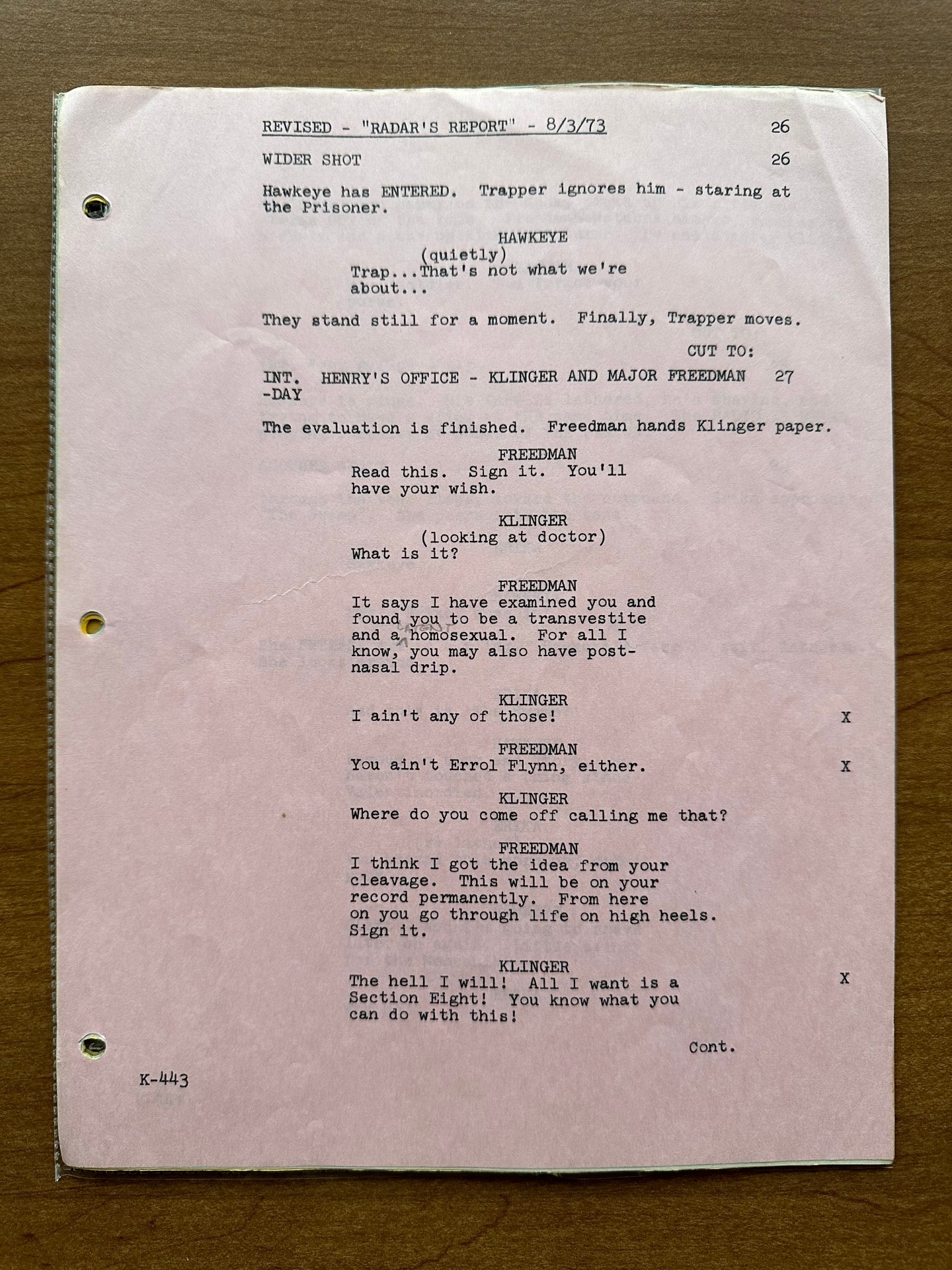 Script Spotlight 18: “Radar’s Report” – The M*A*S*H Historian