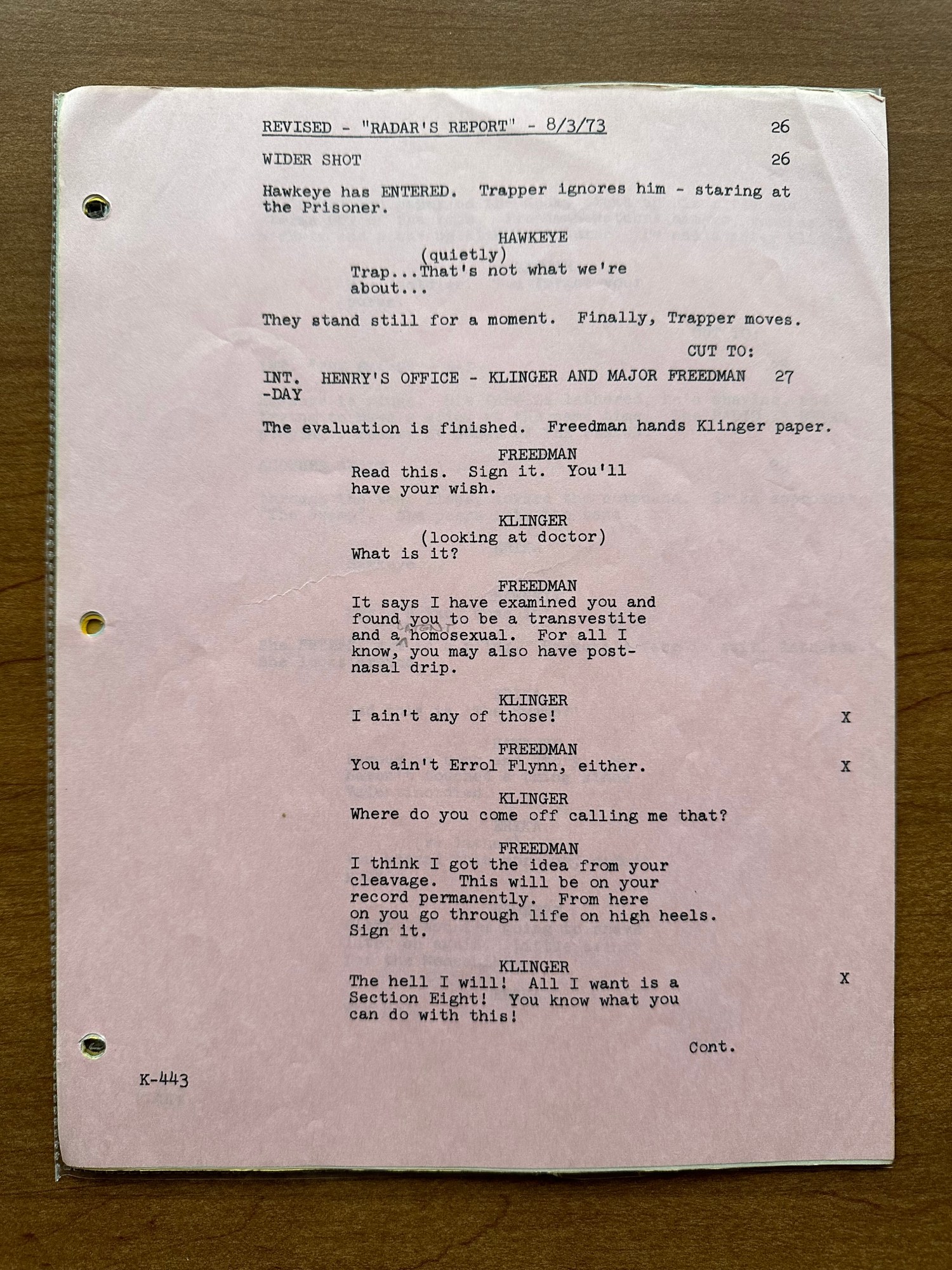 Script Cast Script Spotlight 18: “Radar’s Report” – The M*A*S*H Historian