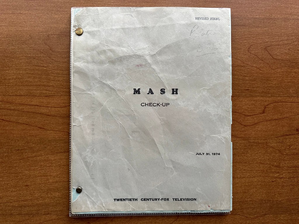 Script Spotlight 20: “Check-Up” – The M*A*S*H Historian