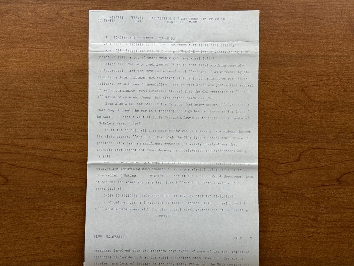 Press Pass 40: Gary Deeb Column (January&nbsp;1981)