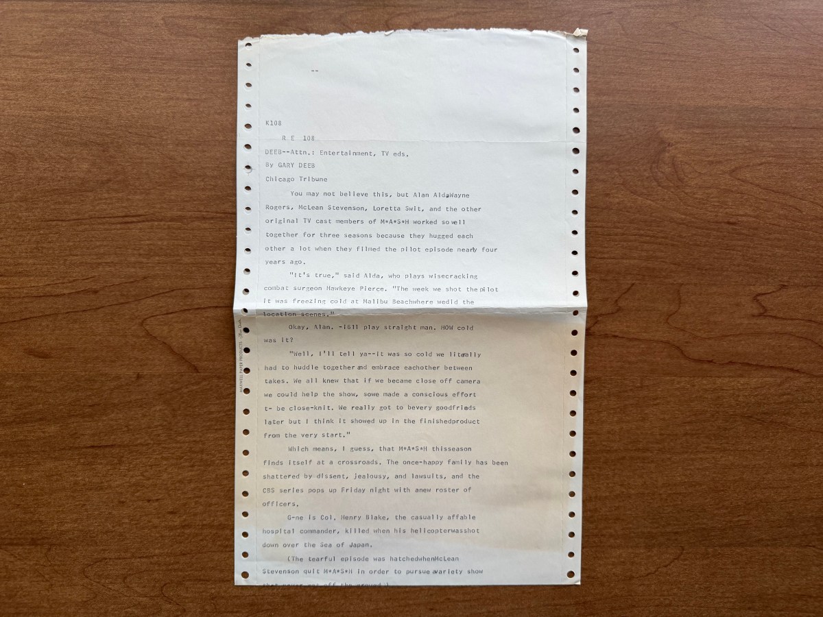 Press Pass 54: Gary Deeb Column (1975)